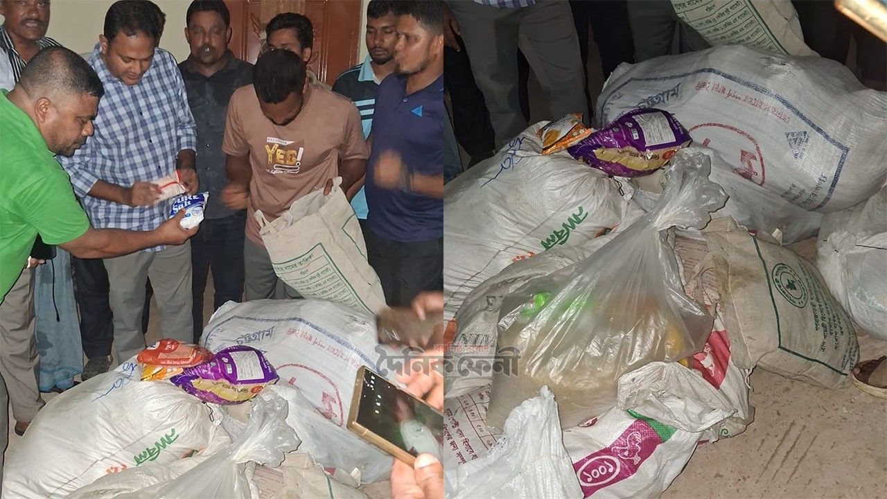 ফুলগাজীতে পিআইও অফিস সহকারীর ভাড়া বাসা থেকে সরকারি ত্রাণ উদ্ধার