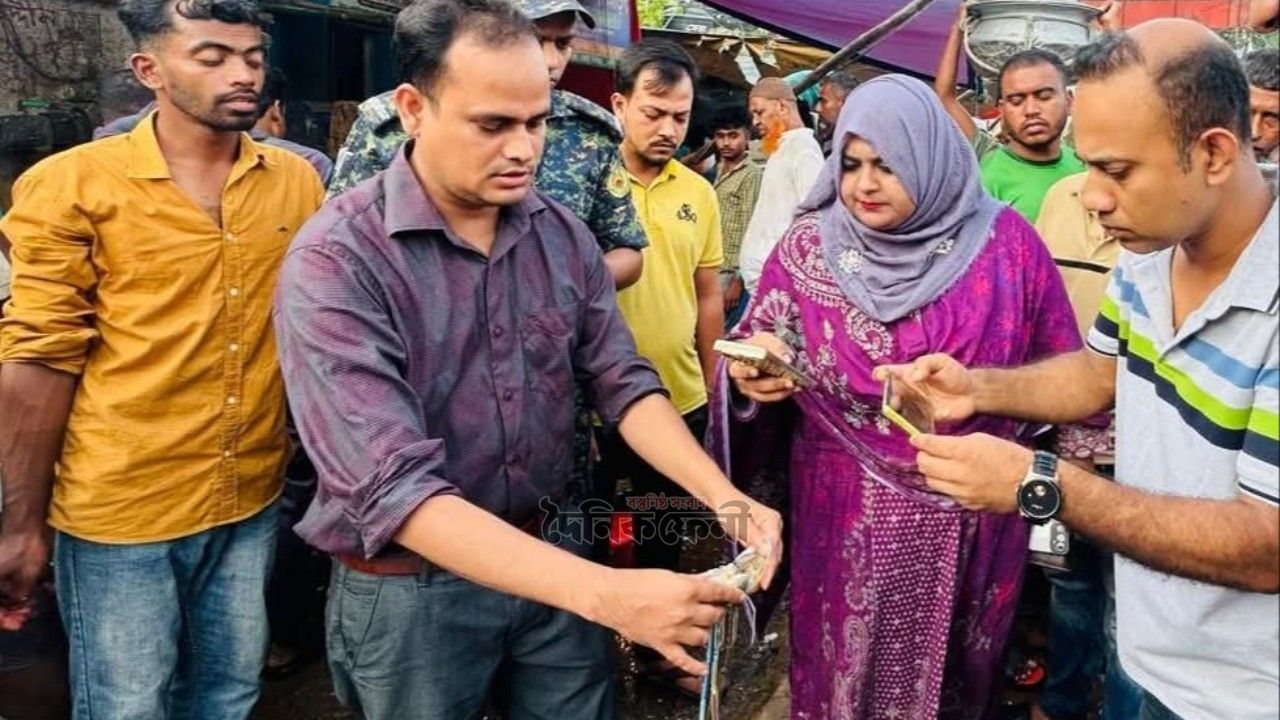 জেলি পুশ করা ১০৫ কেজি চিংড়ি  জব্দ, ৯০ হাজার টাকা জরিমানা